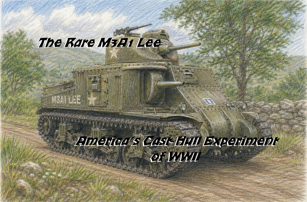 M3A1 Lee medium tank WWII rare cast hull history