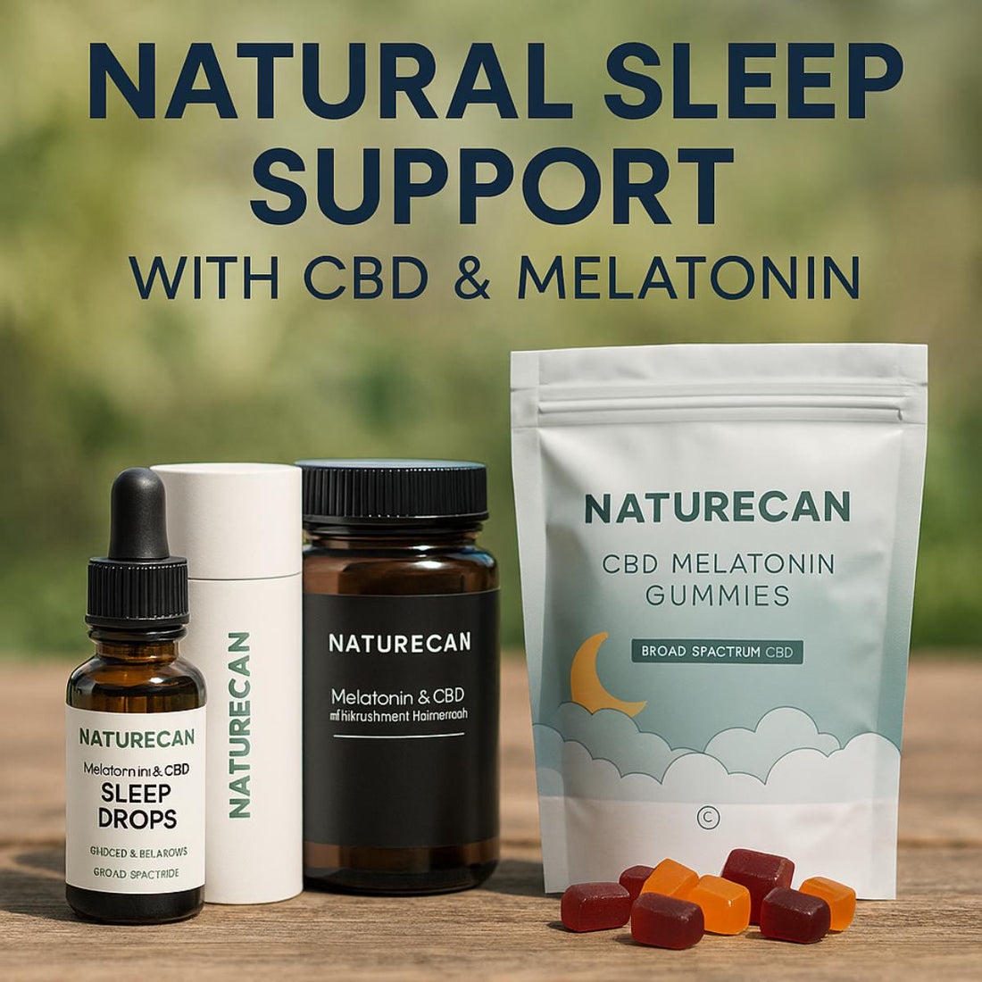 Naturecan Sleep Drops, Gummies, and Micellar Capsules with CBD and melatonin for natural sleep support