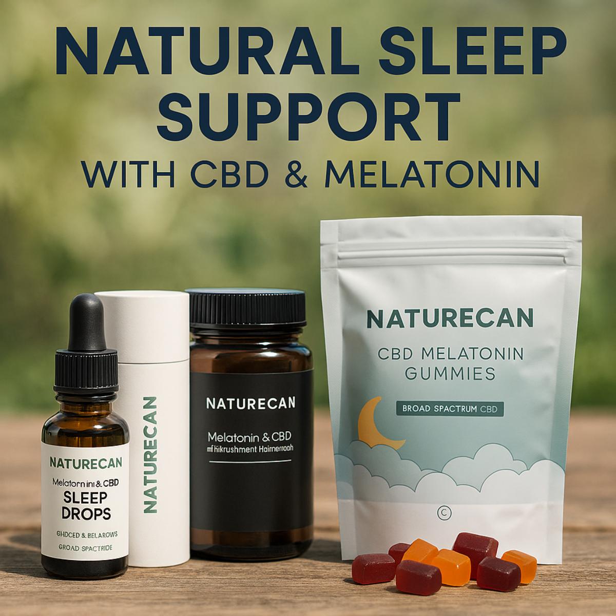 Naturecan Sleep Drops, Gummies, and Micellar Capsules with CBD and melatonin for natural sleep support
