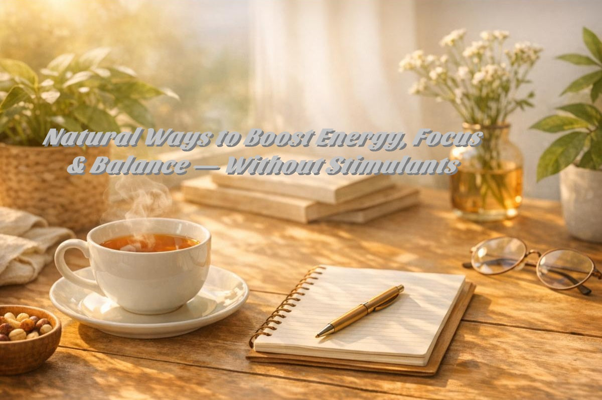 Natural energy focus and balance without stimulants