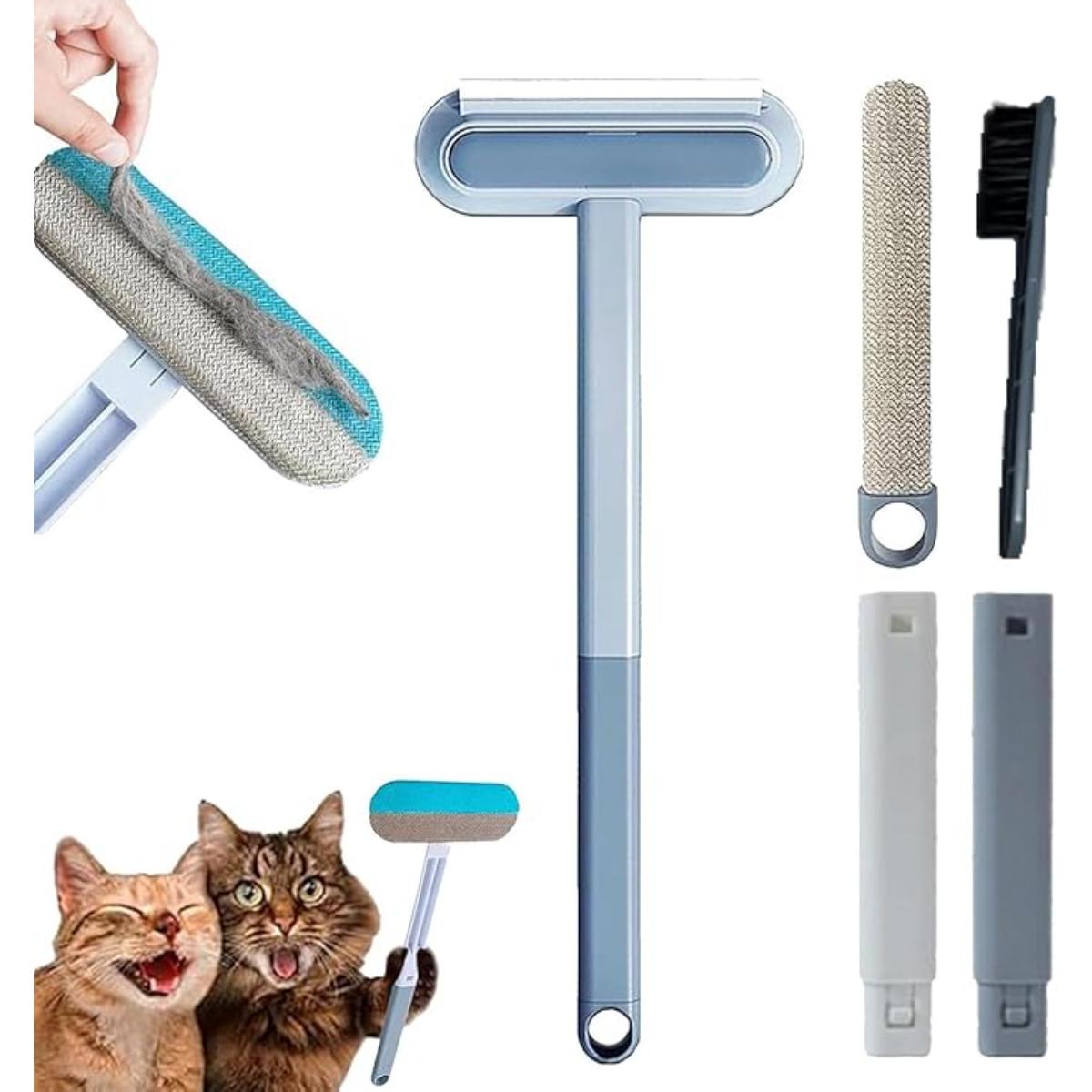 4‑in‑1 pet hair removal tool for clothes, furniture and carpets – washable and reusable

