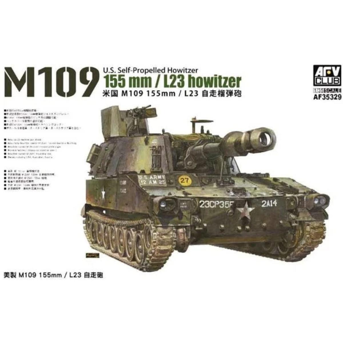 AFV Club 1/35 M109 155mm L23 Howitzer plastic model kit AFV35329