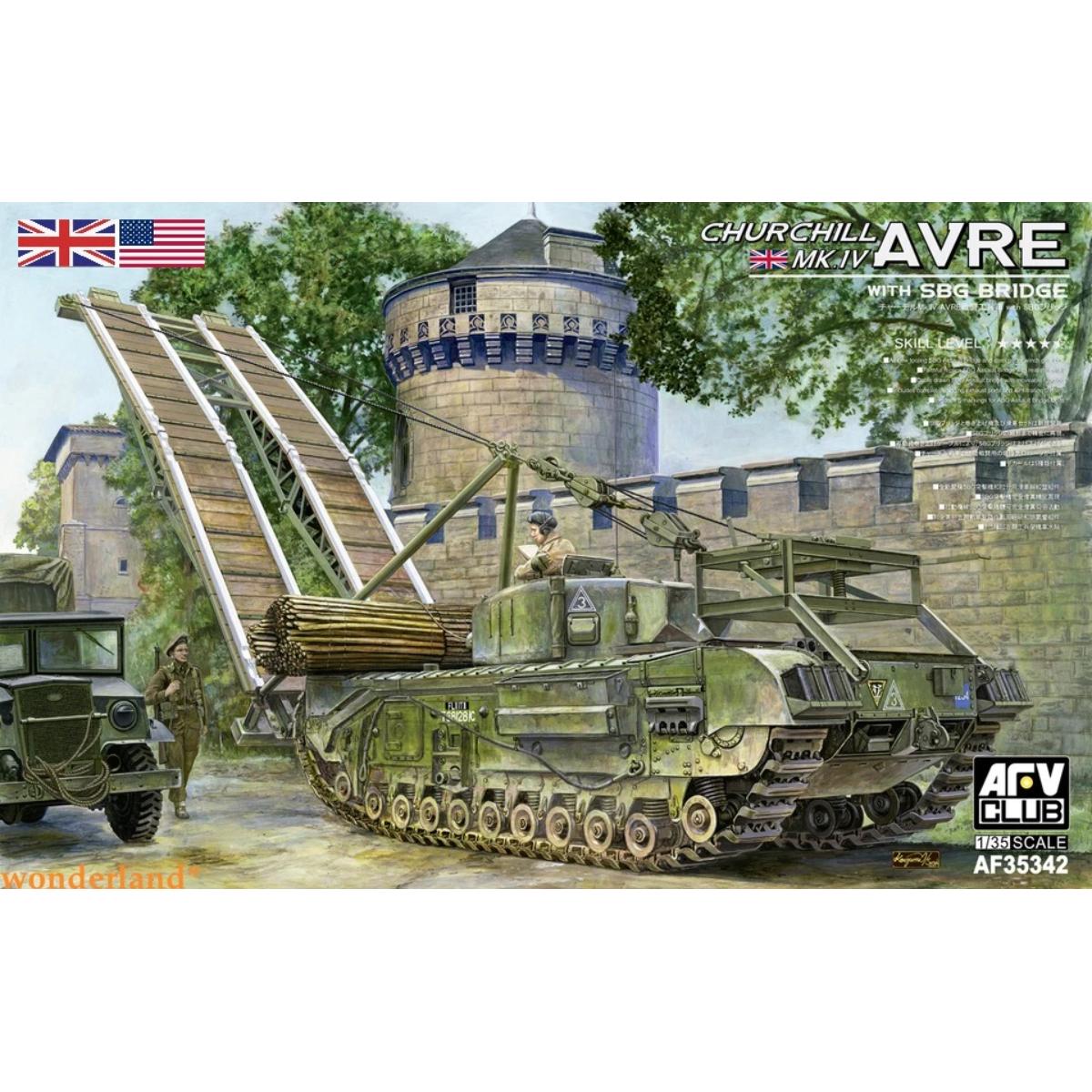 AFV Club Churchill Mk IV AVRE model kit box art