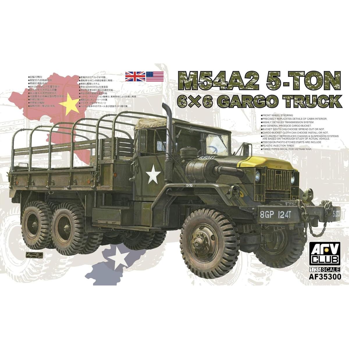 AFV Club 1/35 M54A2 5-tonne 6×6 cargo truck plastic model kit AF35300