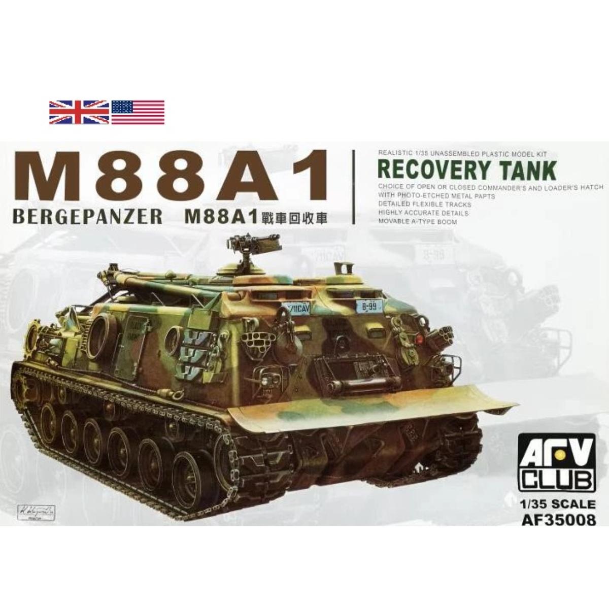 AFV Club 1/35 M88A1 Bergepanzer recovery vehicle plastic model kit