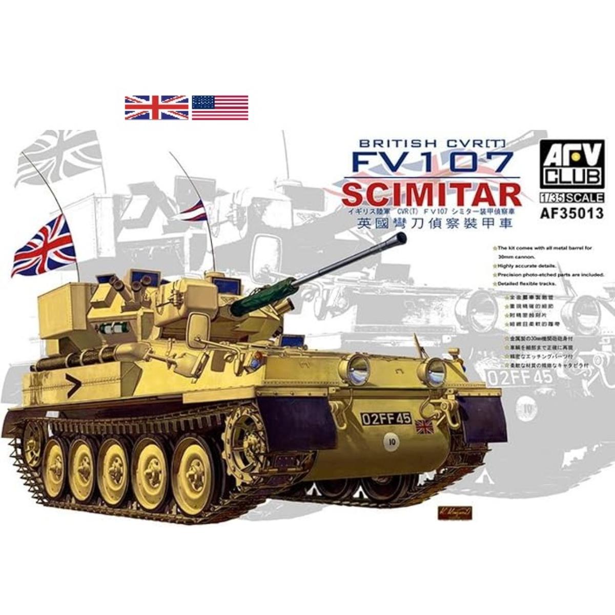 AFV Club 1/35 Scimitar CVR(T) FV107 military vehicle plastic model kit