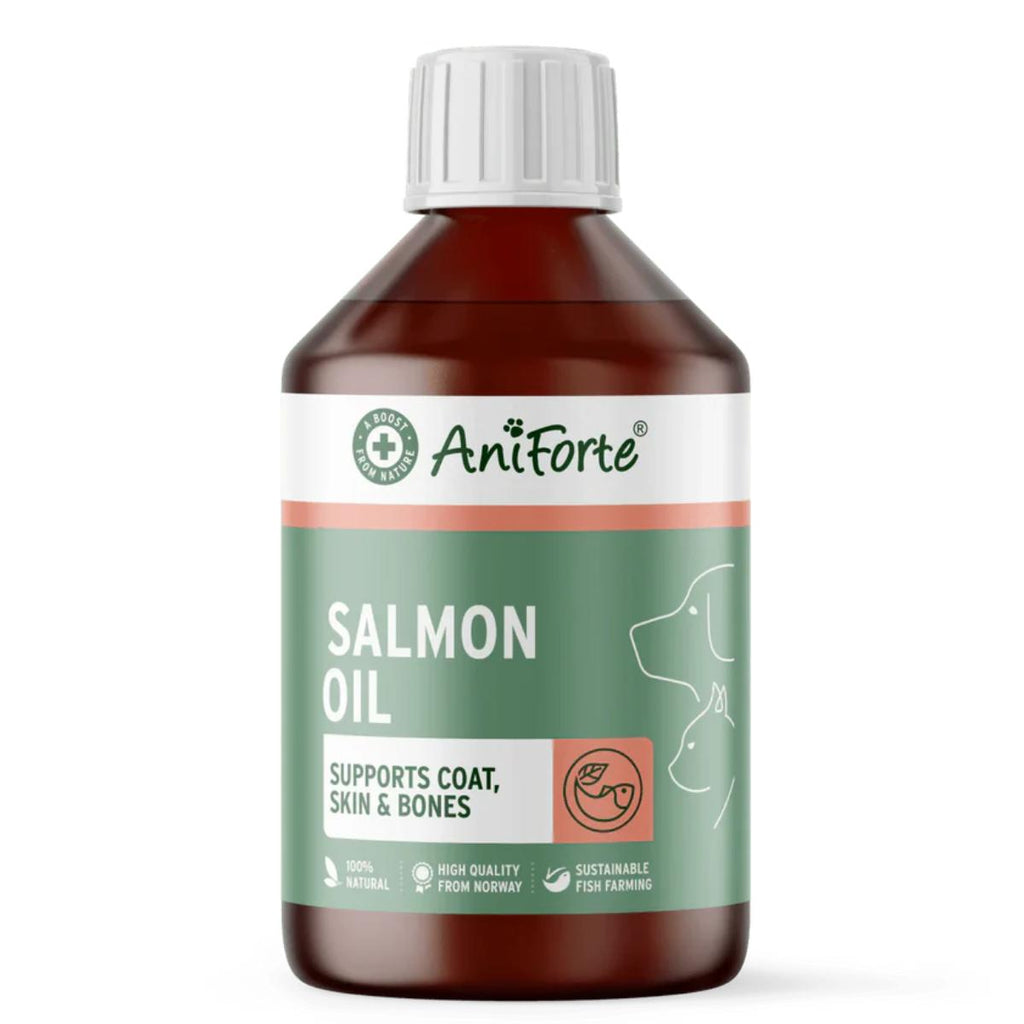 AniForte Salmon Oil for Dogs and Cats – Natural Omega‑3 EPA/DHA Supplement Bottle