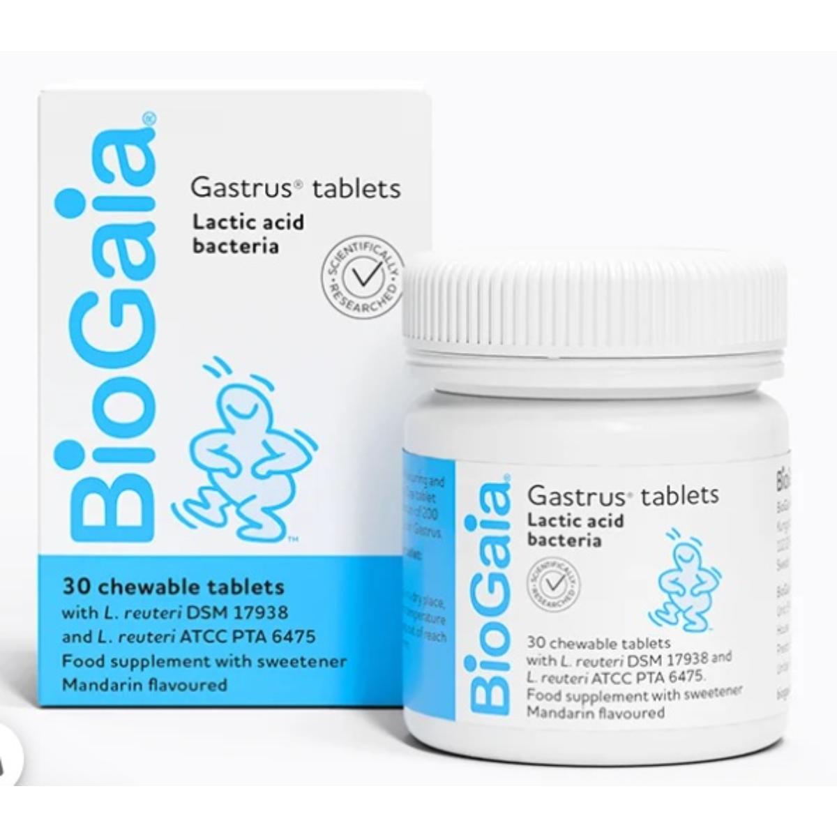BioGaia Gastrus dual-strain probiotic tablets 30s