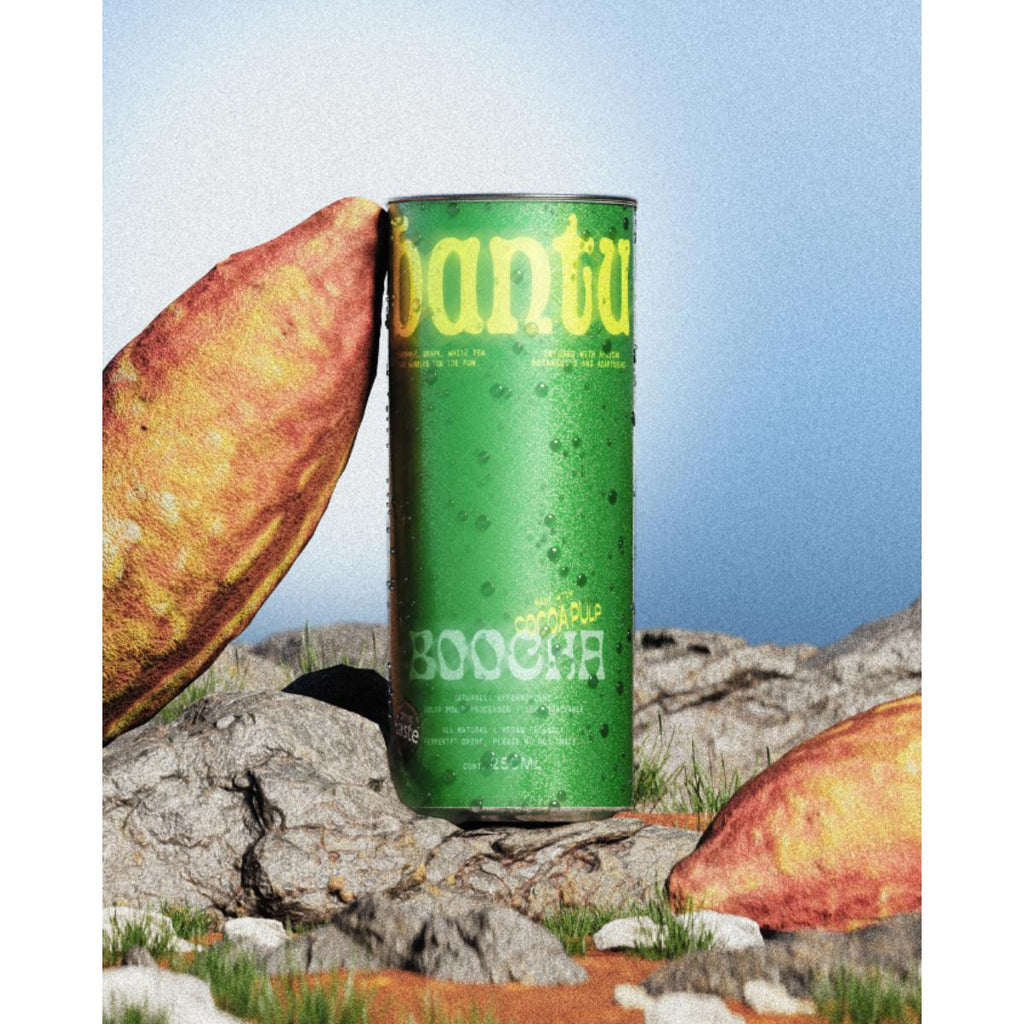 Bantu Chocolate Boocha cacao pulp kombucha can