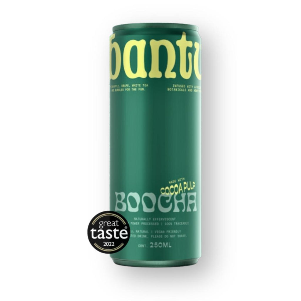 Bantu Chocolate Boocha cacao pulp kombucha can
