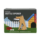 Fetch dog bottle opener made from beechwood and stainless steel