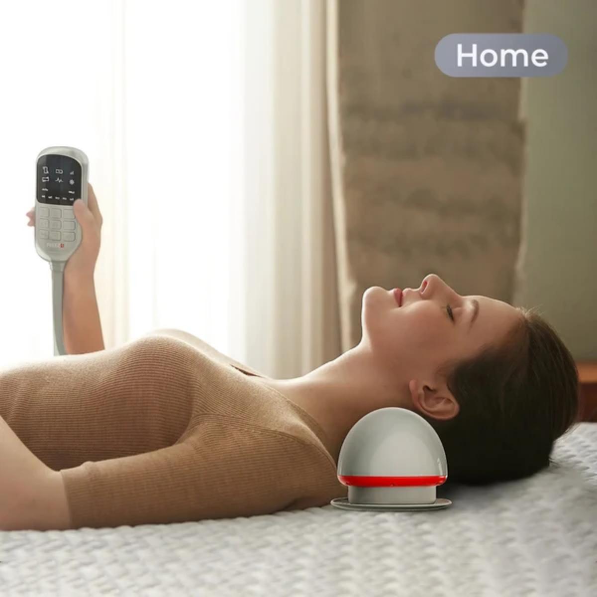 FliKEZE NeoNeck neck traction device with red light therapy