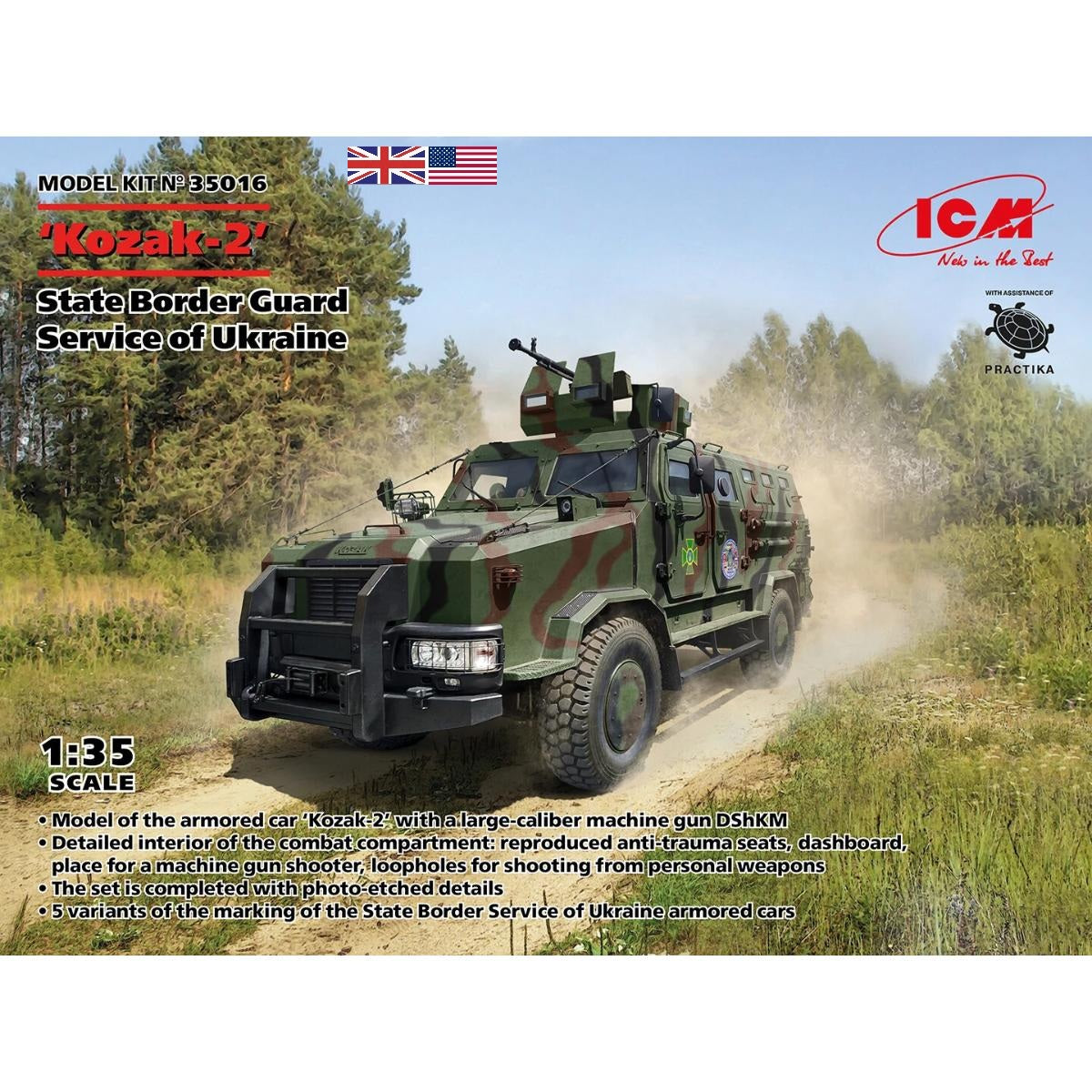 ICM 1/35 Kozak-2 State Border Guard Service of Ukraine plastic model kit
