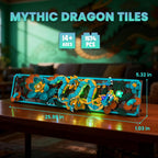 JMBricklayer Mythic Dragon Tiles building block set with LED lights