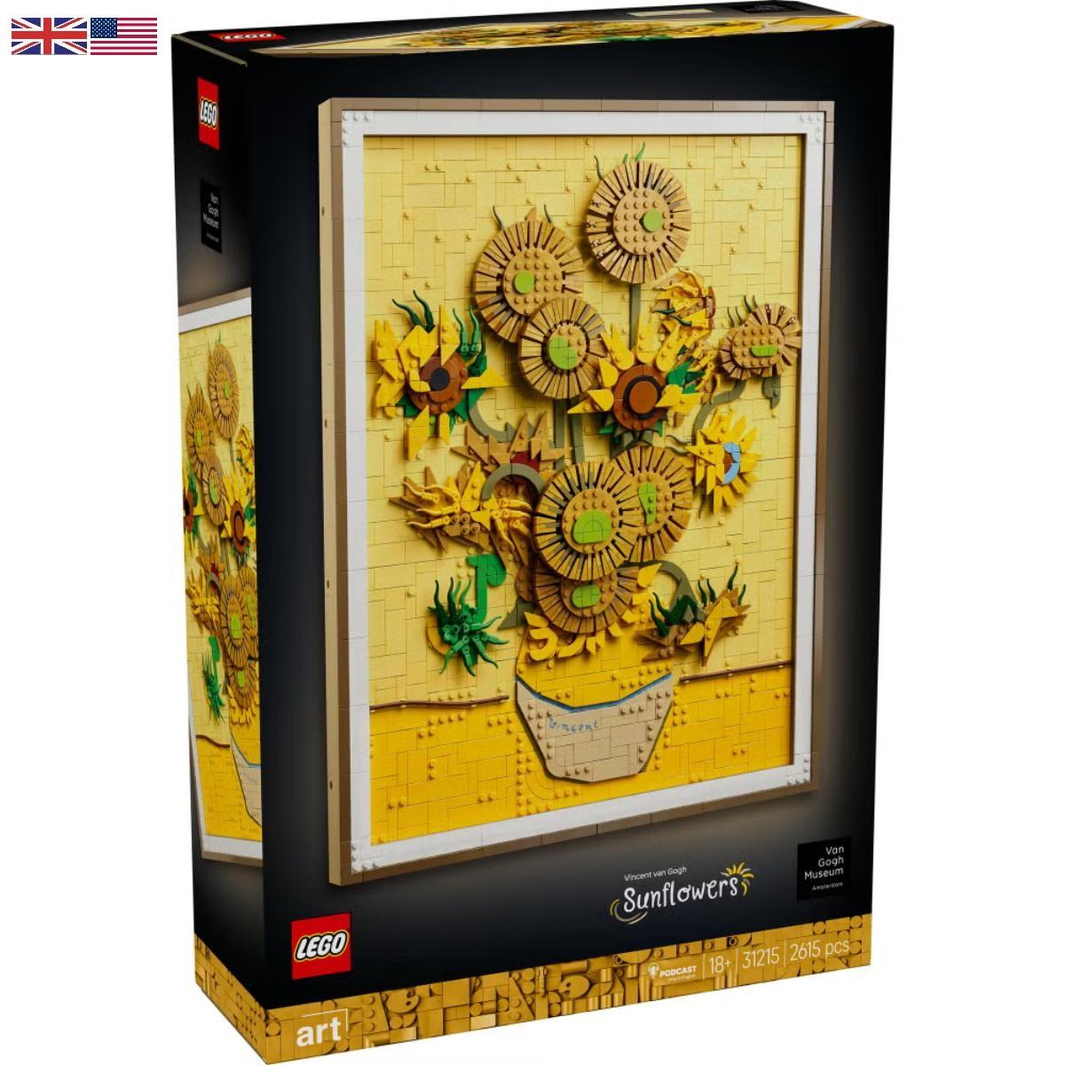 LEGO Art 31215 Vincent van Gogh Sunflowers brick-built wall art set