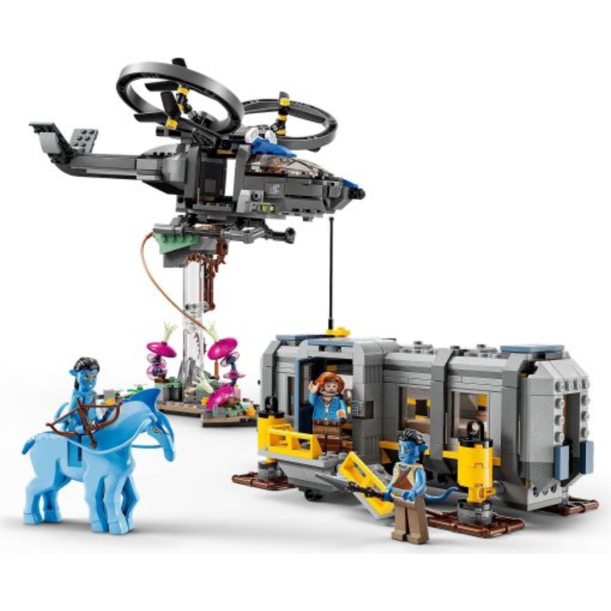 LEGO Avatar Floating Mountains Site 26 & RDA Samson set assembled front view