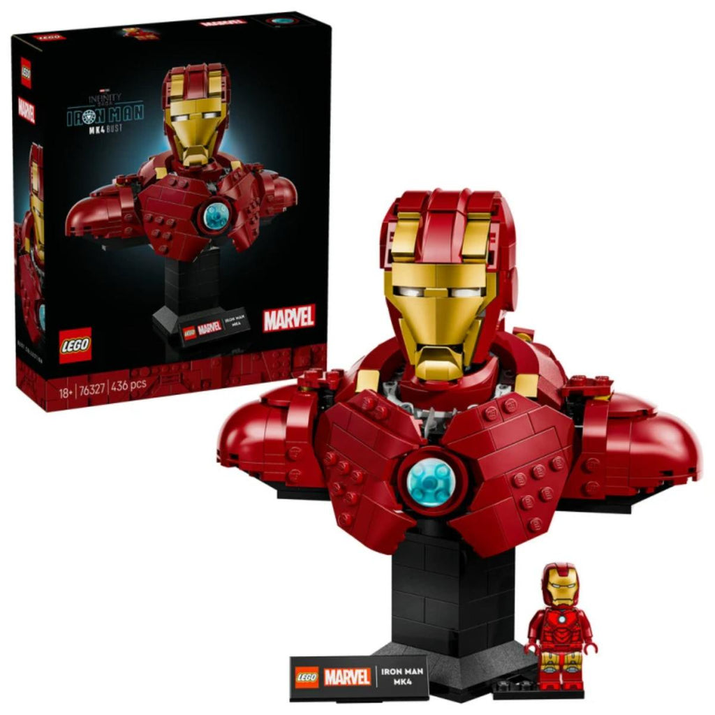 LEGO Iron Man MK4 bust model assembled front view