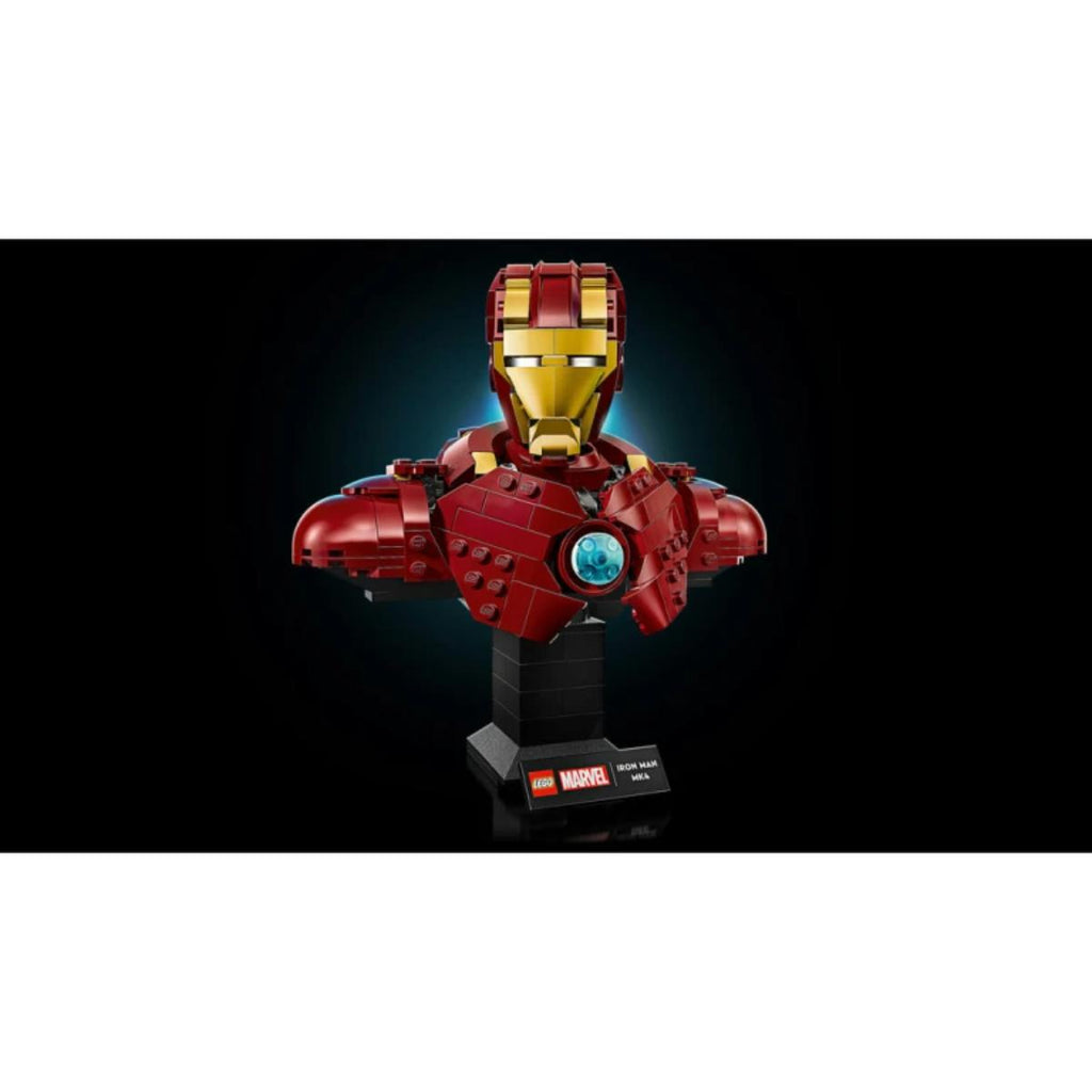 LEGO Iron Man MK4 bust model assembled front view