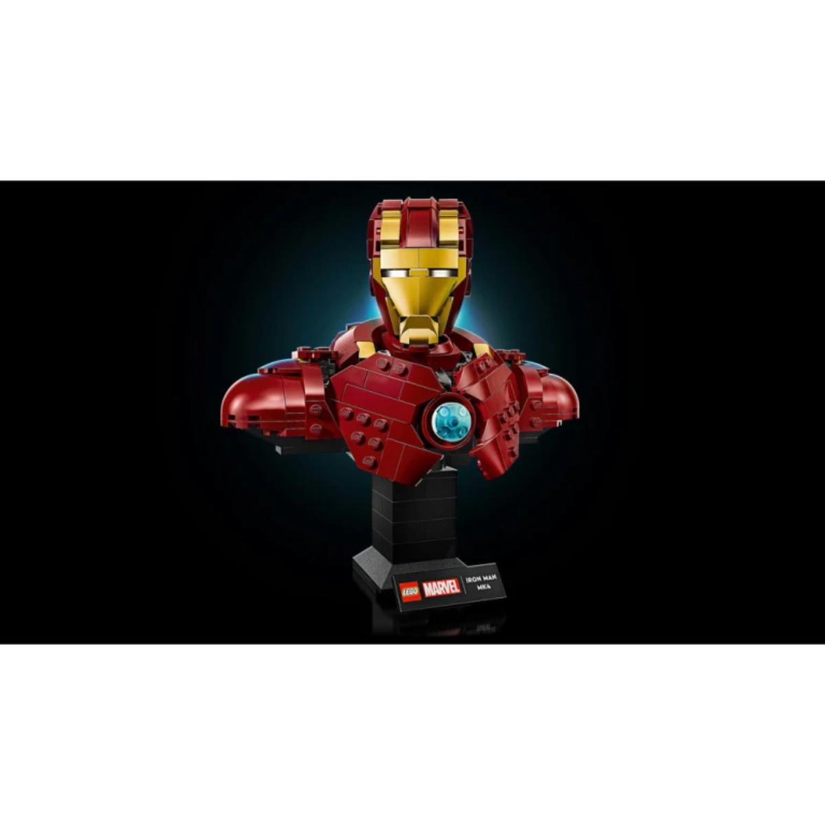 LEGO Iron Man MK4 bust model assembled front view