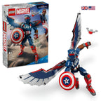 LEGO Marvel New Captain America Construction Figure 76296 – winged Cap with shield and Redwing drone