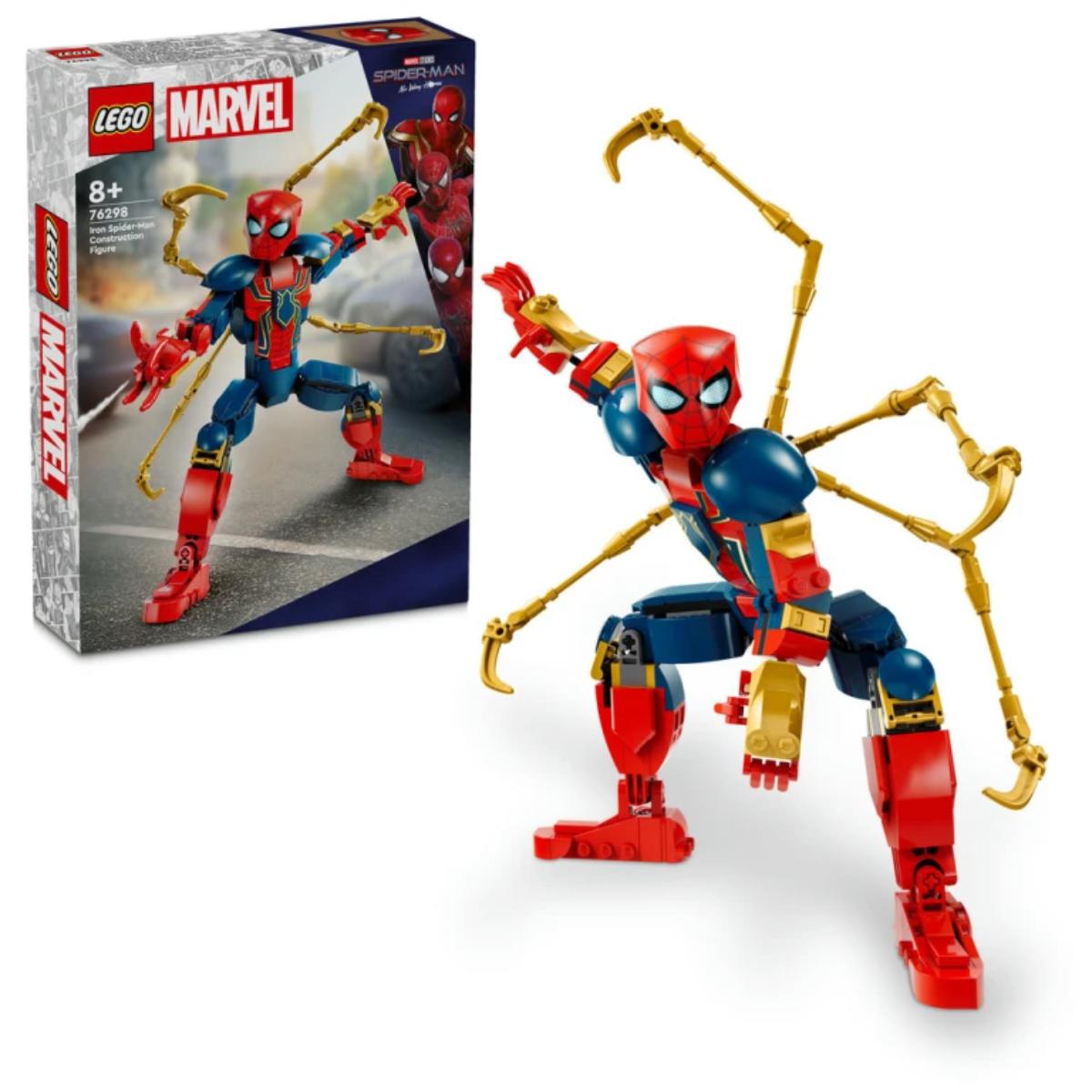LEGO Iron Spider-Man Construction Figure 76298 front view assembled
