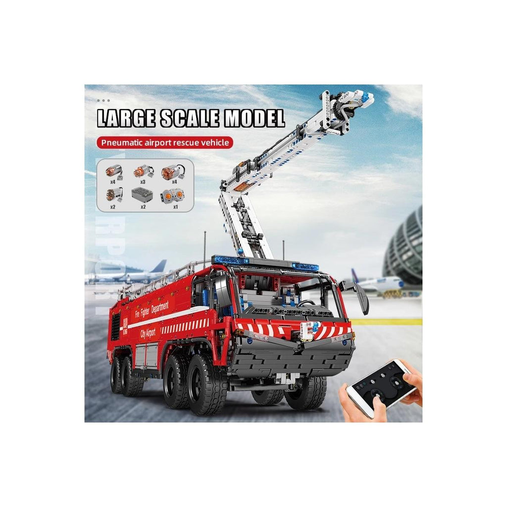 MOULD KING 19004 Airport Rescue Vehicle RC building block model