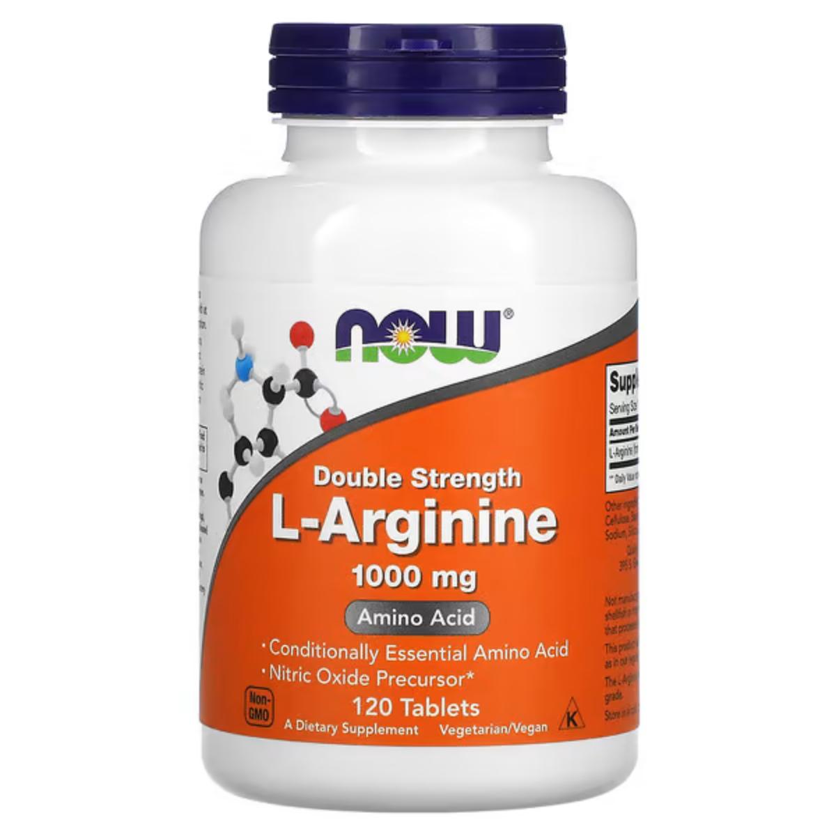 NOW Foods L-Arginine 1000 mg tablets bottle