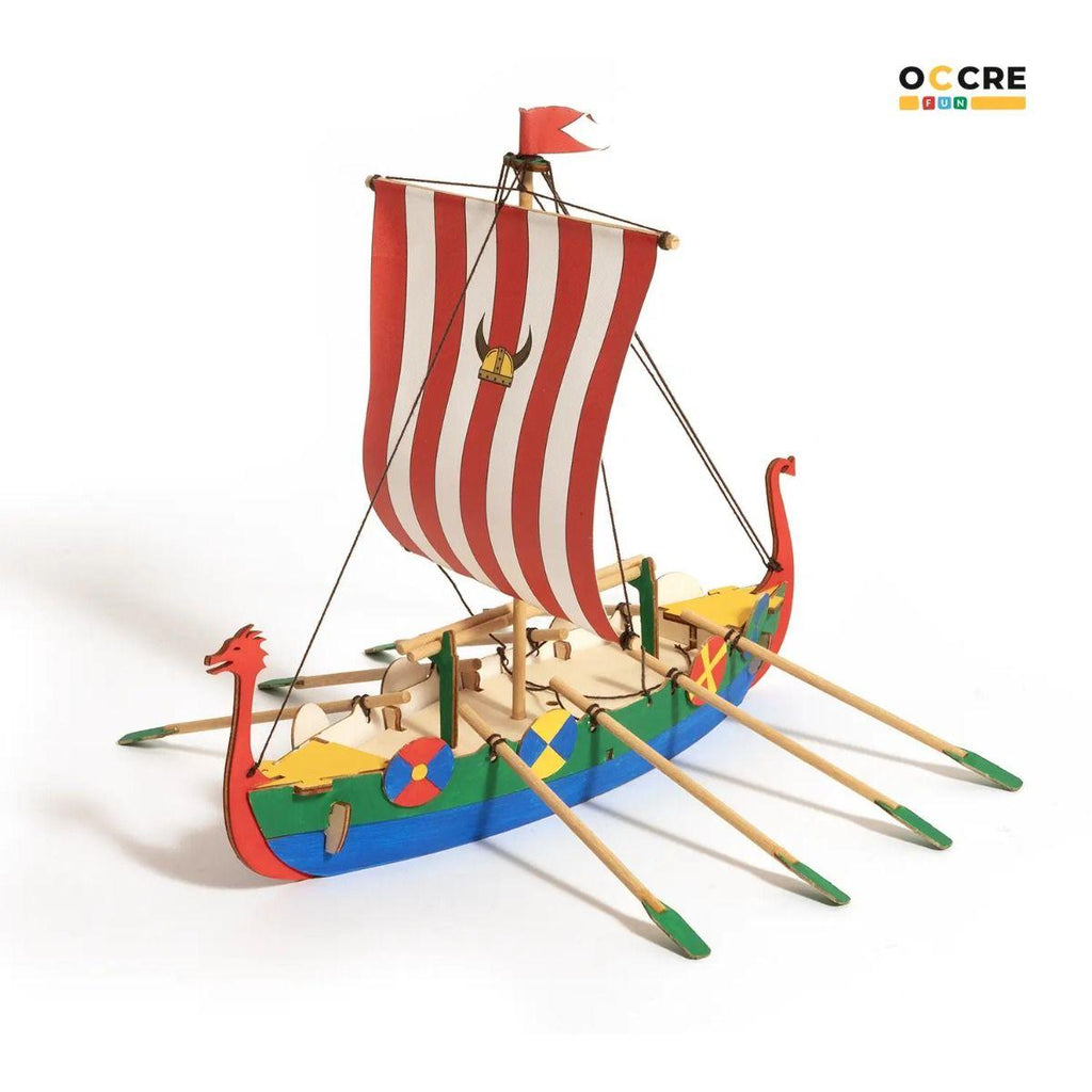OcCre Junior Viking Ship wooden model kit for kids