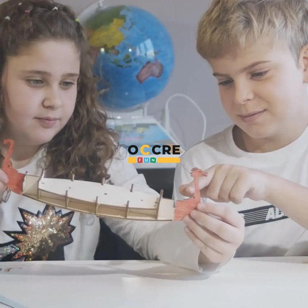 OcCre Junior Viking Ship wooden model kit for kids
