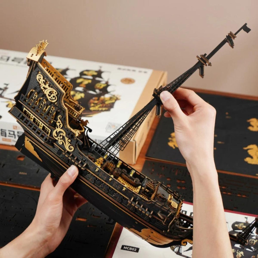 ROKR Seahorse Barque MCB02 3D wooden ship model