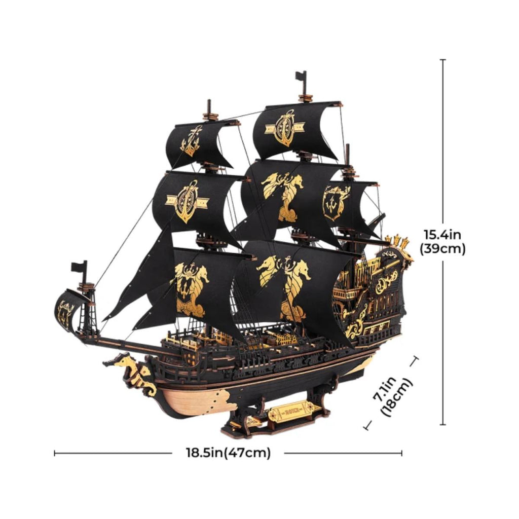 ROKR Seahorse Barque MCB02 3D wooden ship model