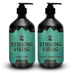 Striking Viking beard shampoo and conditioner set peppermint eucalyptus natural beard wash