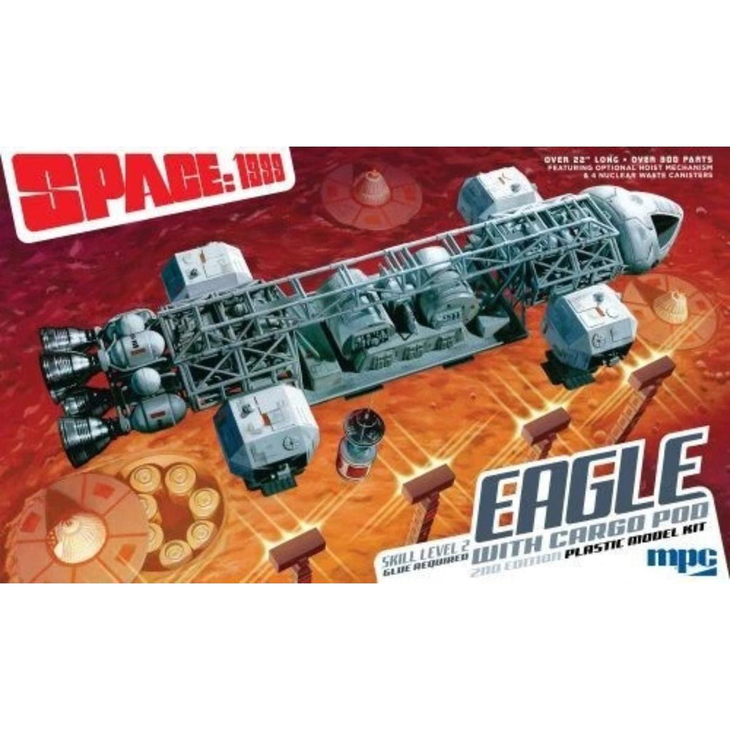 Space: 1999 22-inch Eagle with Cargo Pod 1:48 scale plastic model kit box art by MPC
