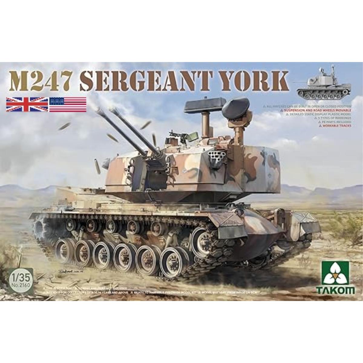 TAKOM 1:35 M247 Sergeant York tank plastic model kit product image