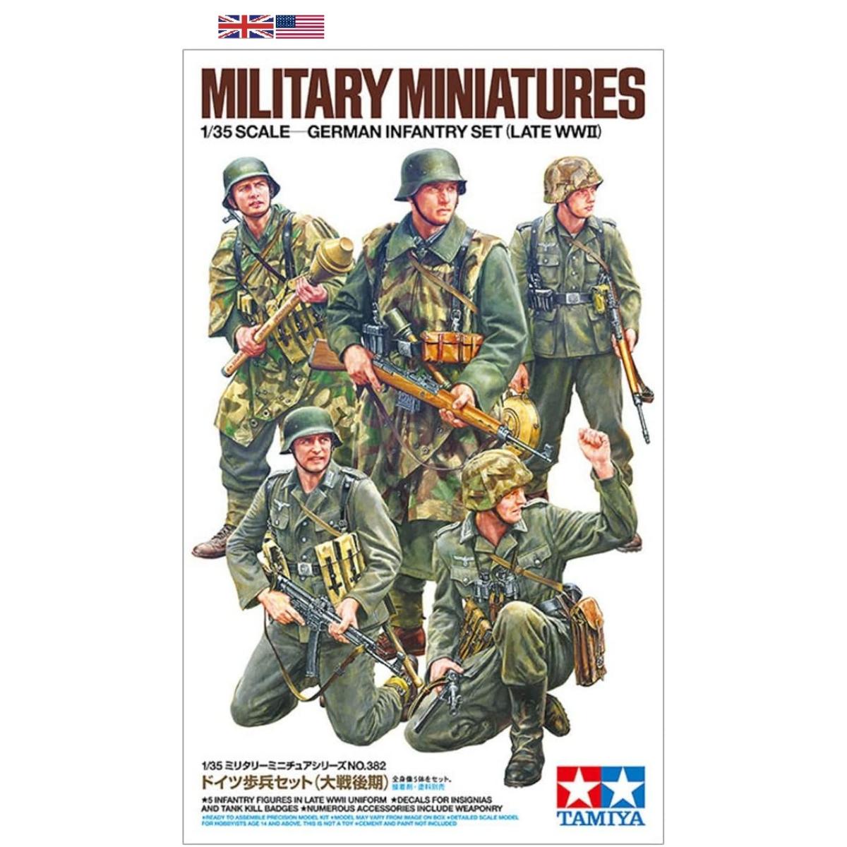 Tamiya 1:35 WWII German infantry figures unpainted