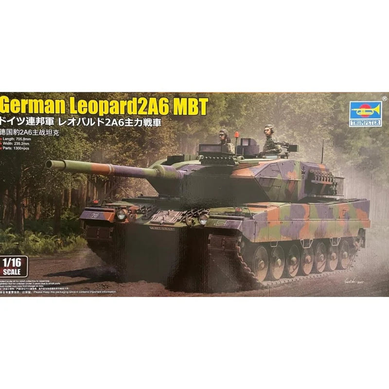 Trumpeter 1/16 German Leopard 2A6 Main Battle Tank 