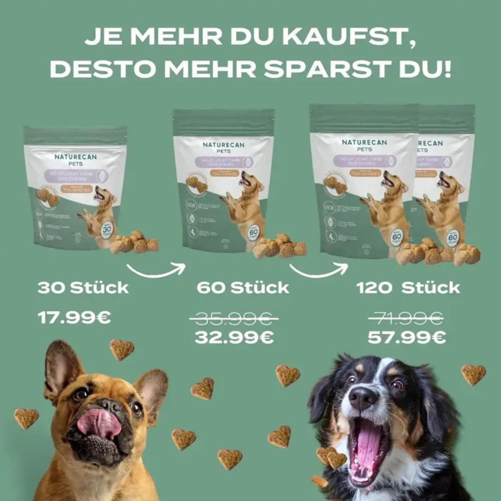 Naturecan UC-II Joint Care Dog Chews – chicken soft treats for dog joint health
