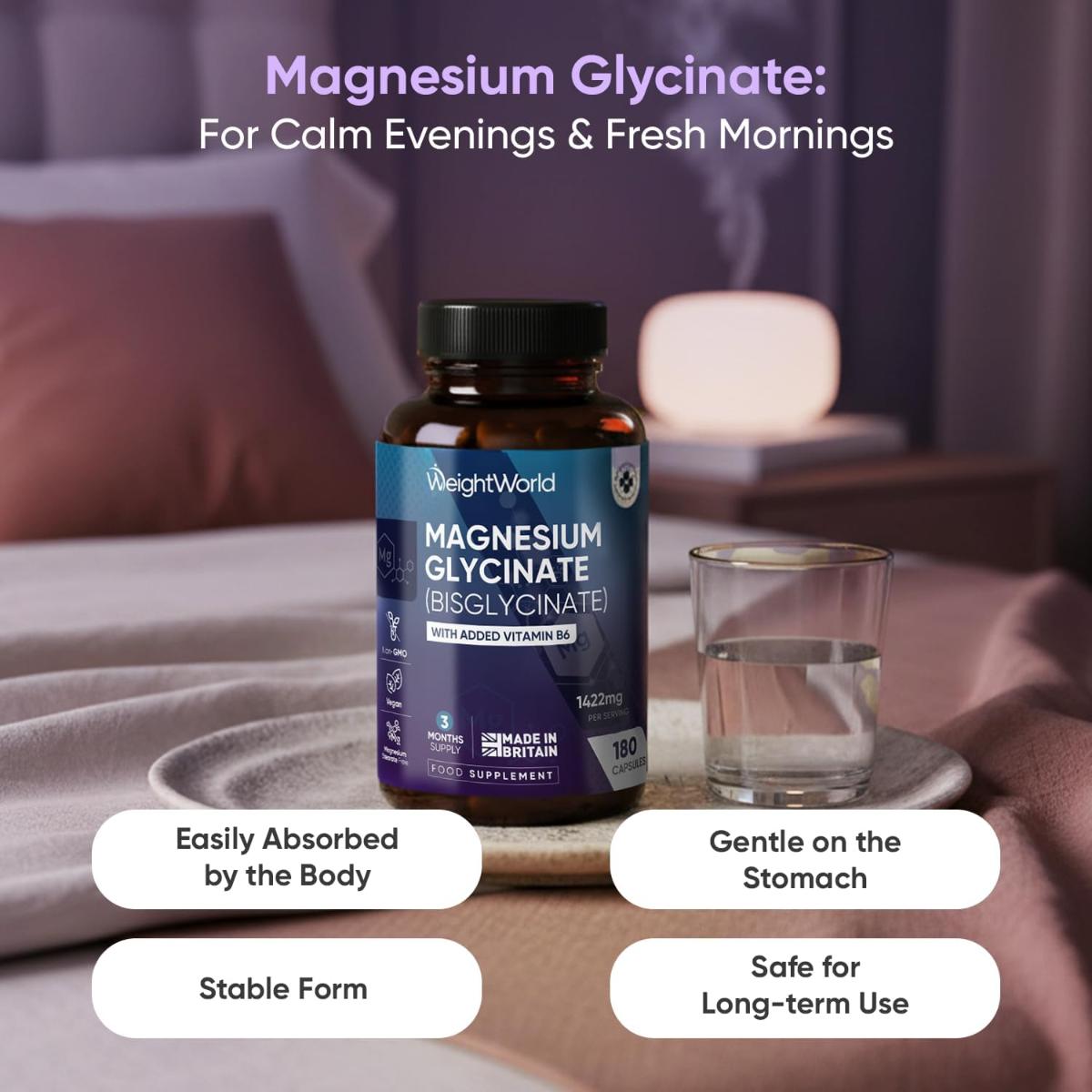 magnesium bisglycinate 710mg capsules high absorption supplement