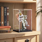 Clear acrylic dust‑proof display box for LEGO and collectible figures
