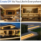 Flexible LED neon rope light strip with 120 LEDs per metre
