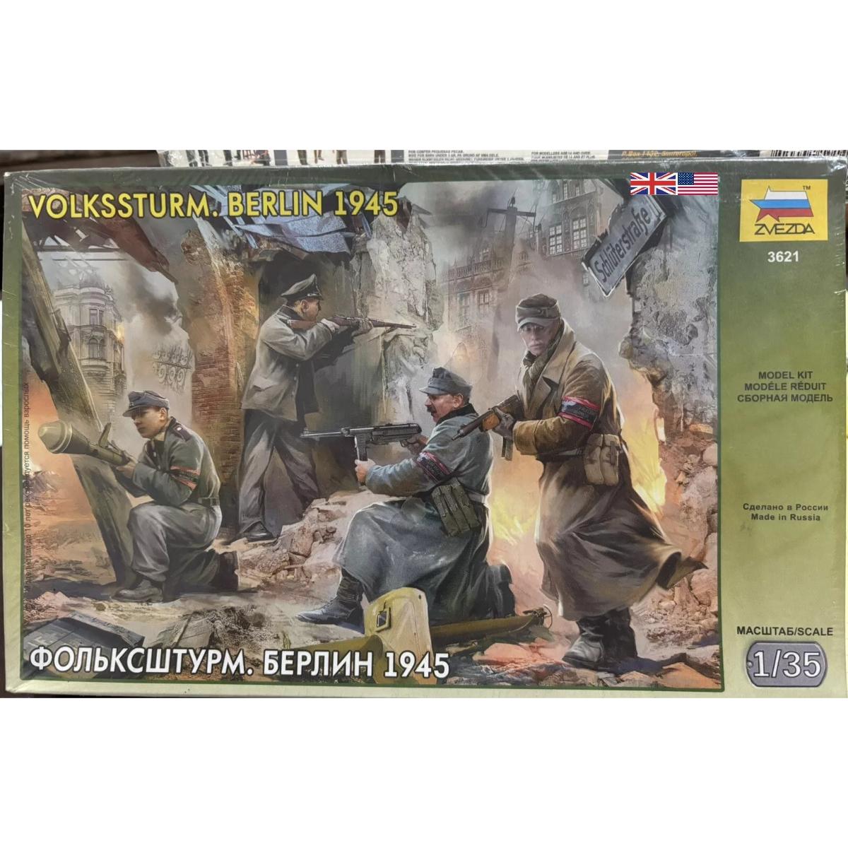 Zvezda 3621 Volkssturm Berlin 1945 1:35 scale model kit packaging front view