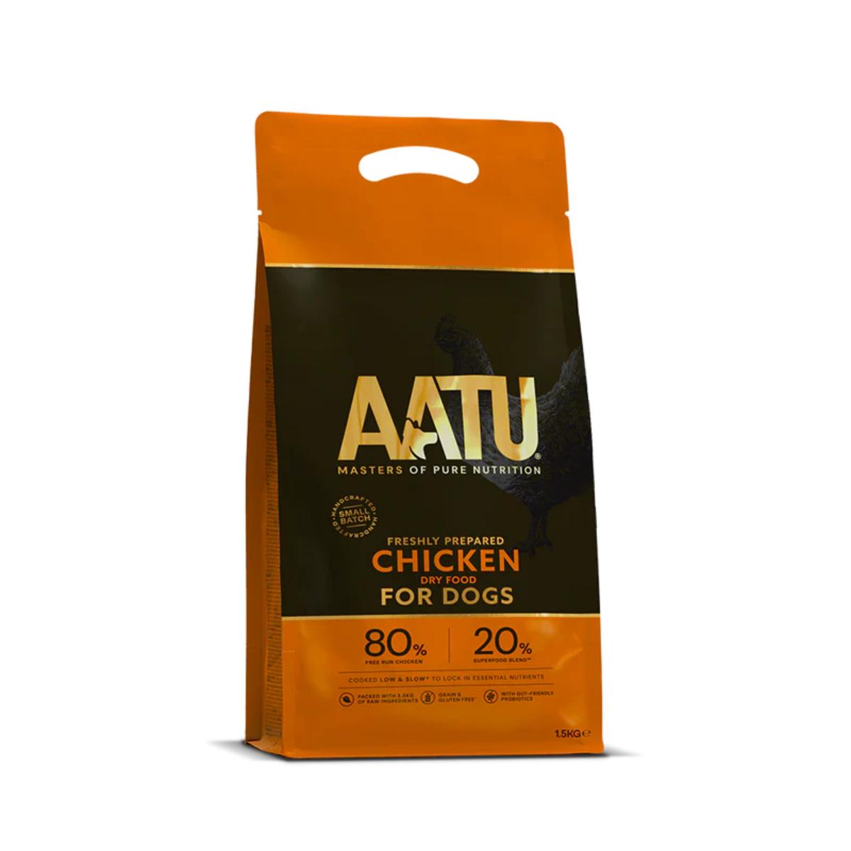 aatu 80 20 chicken dog food bag