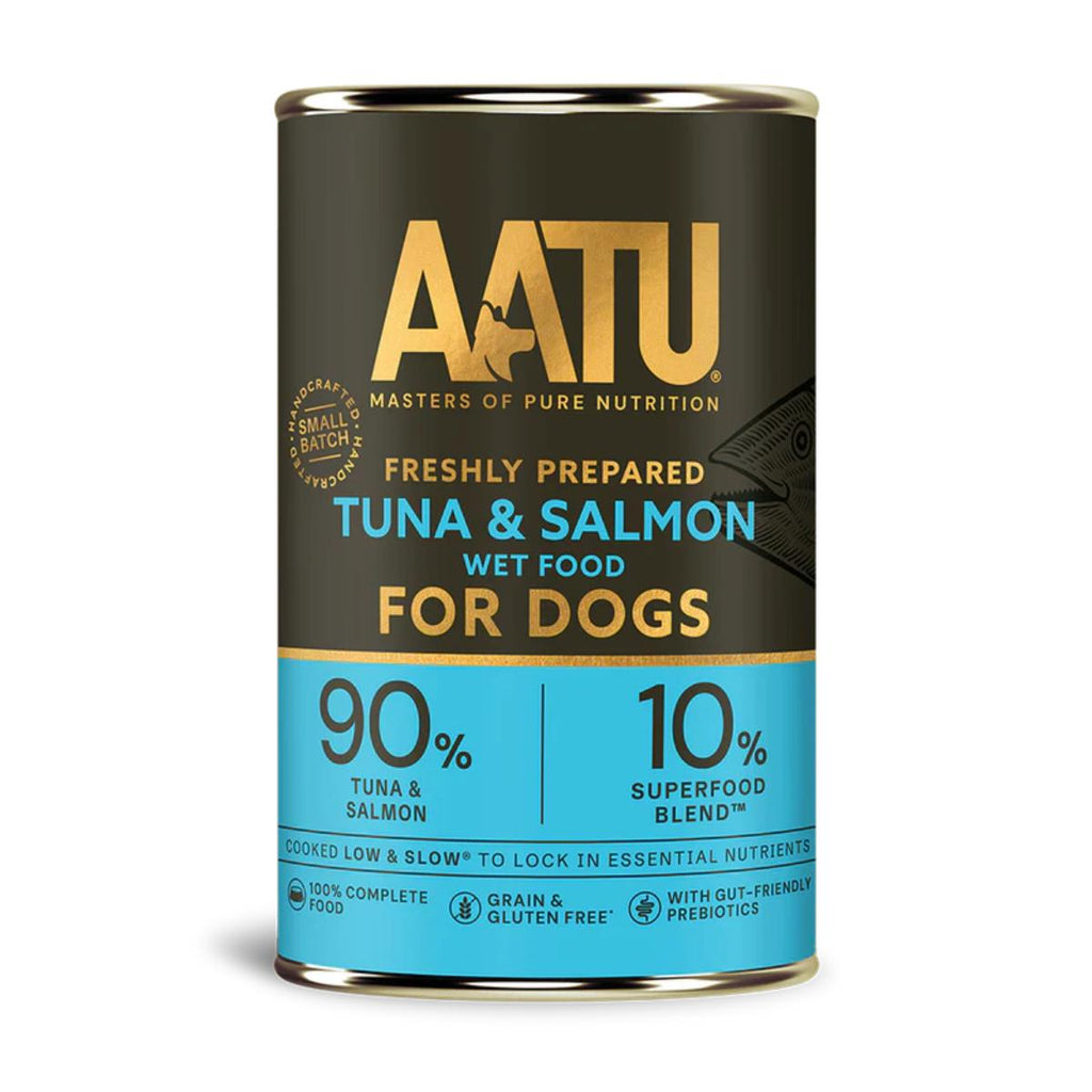 AATU Tuna & Salmon Wet Dog Food Grain Free Complete Fish Dog Food 400g