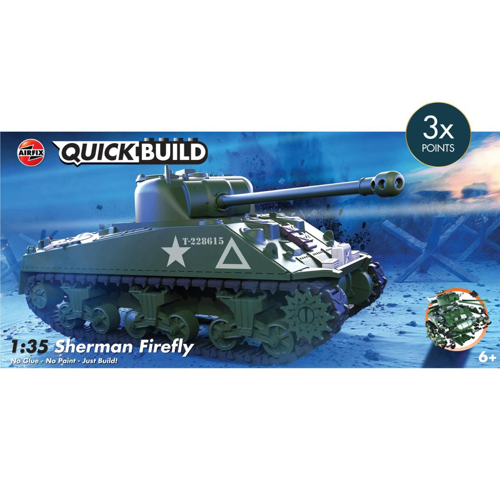 Airfix QUICKBUILD Sherman Firefly J6042 1:35 WWII snap-fit tank model
