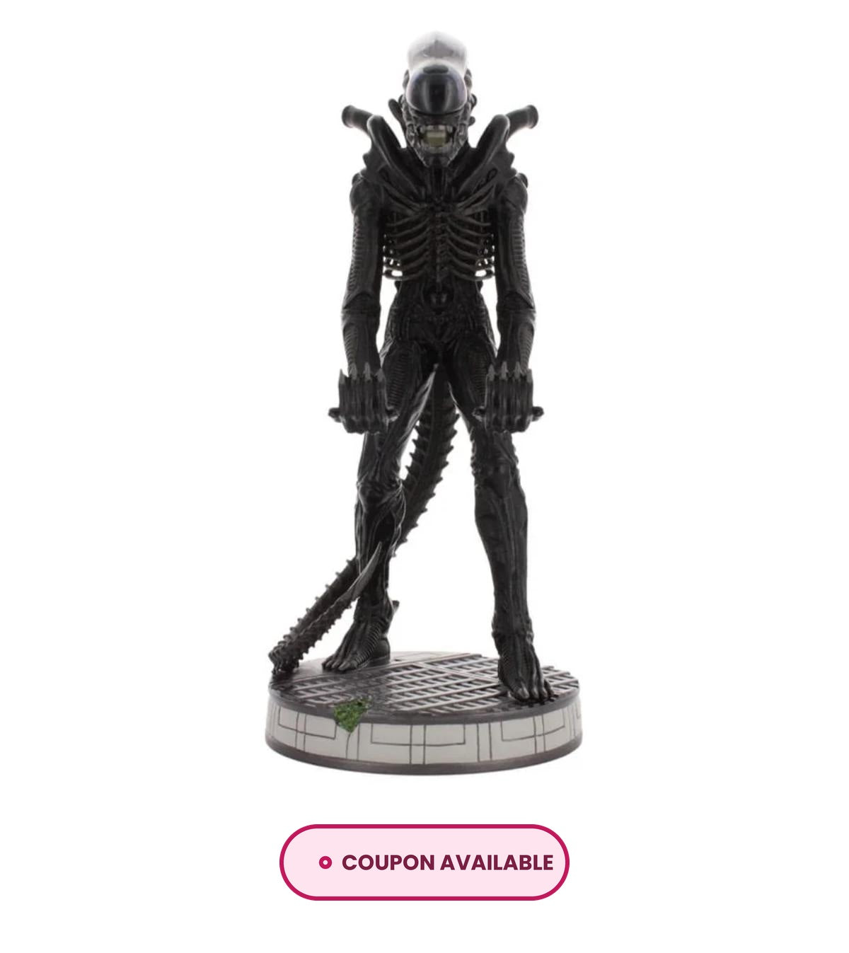 Alien Xenomorph Cable Guys phone and controller holder featuring a detailed sculpt of the Xenomorph creature, designed as an officially licensed display stand for gamers and collectors.