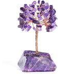 Amethyst Crystal Tree of Life Feng Shui money tree desk decor with purple gemstone branches