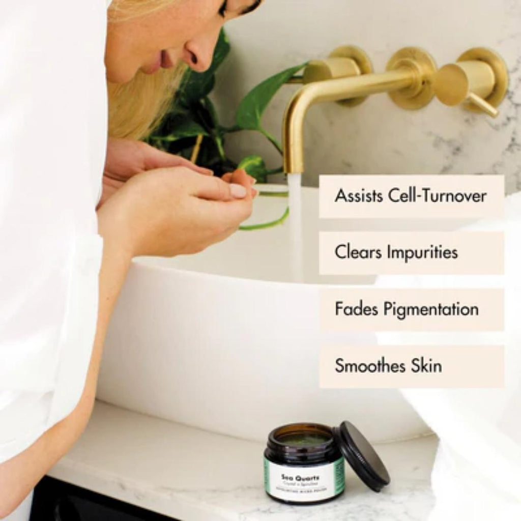 sea quartz exfoliating micro polish natural face scrub powder
