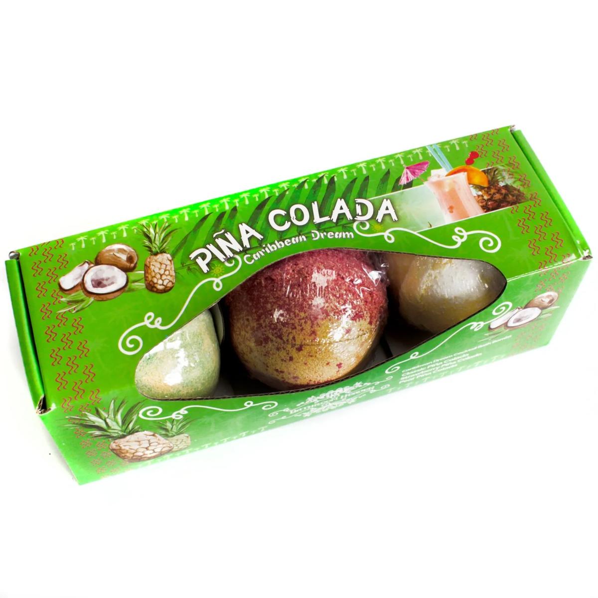 Cottage Fresh Scents pina colada bath bomb gift set tropical coconut pineapple bath bombs