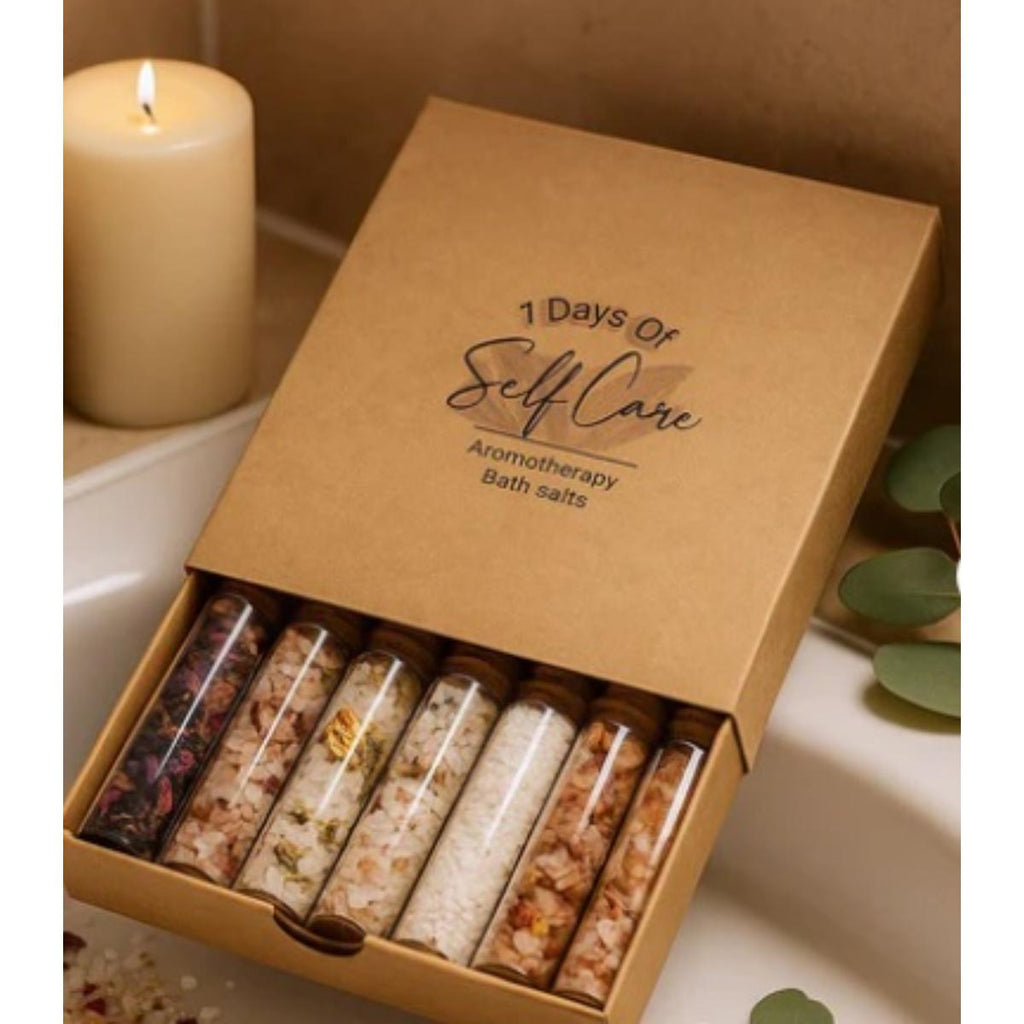 bath salts in vials gift set of 7 aromatherapy