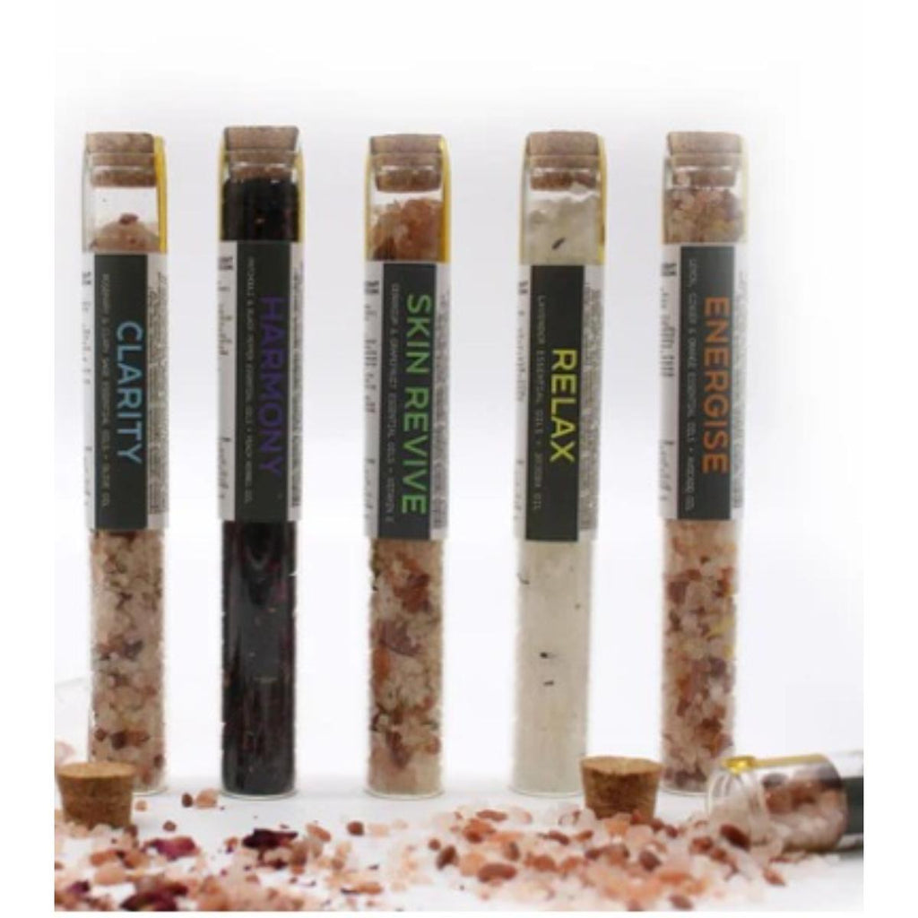 bath salts in vials gift set of 7 aromatherapy